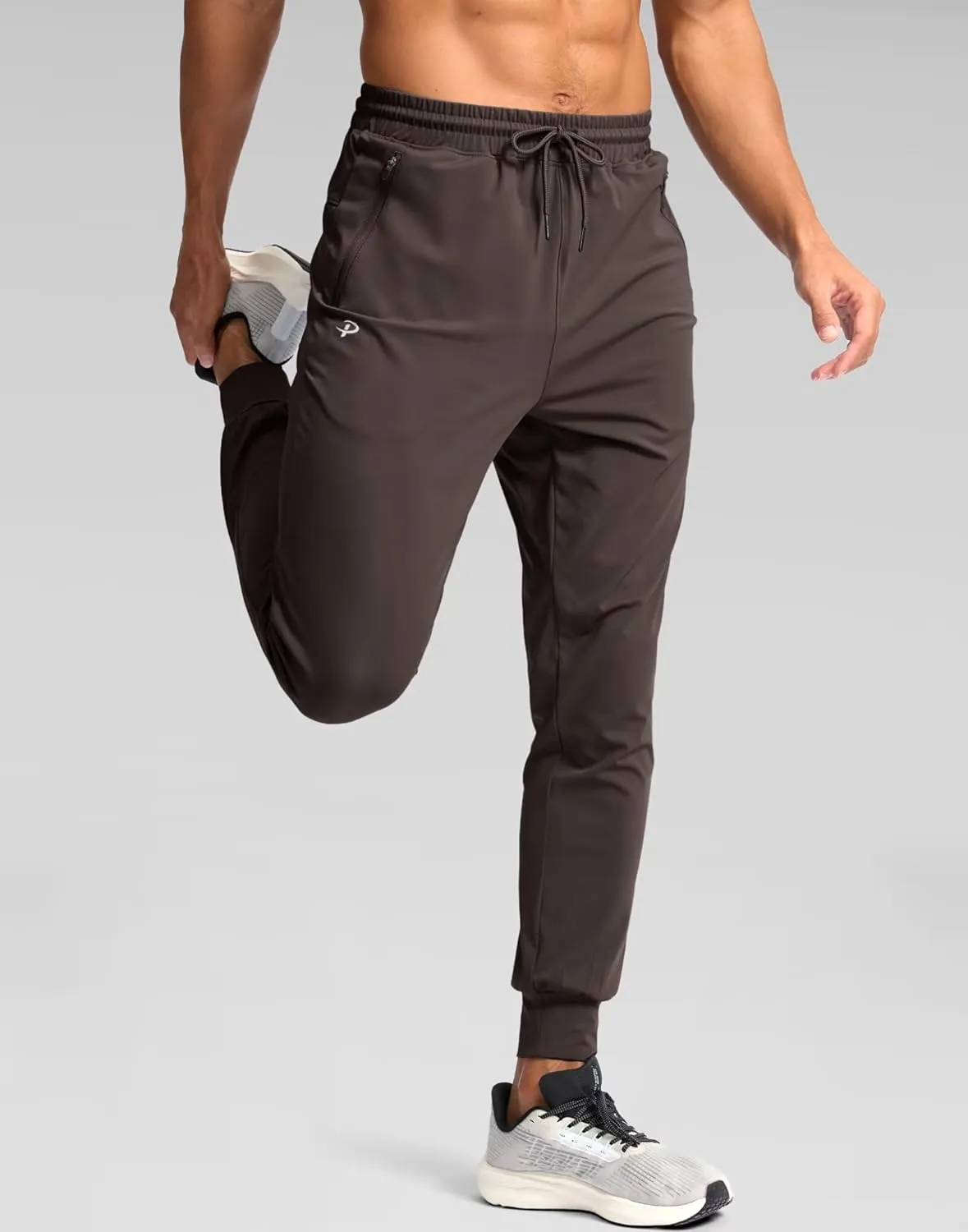 Pudolla Men's Lightweight Sweatpants with Pockets Ultra 4-Way Stretch Joggers Gym Workout Runing Athletic Track Pants