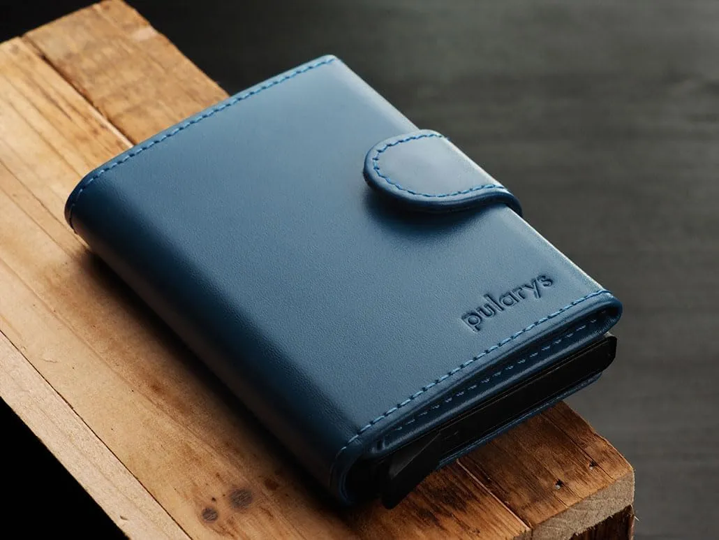 PULARYS Mini Wallet SOLO- Credit Card Holder Made of Italian Leather - RFID blocking - Up to 9 Card Slots - Coin Pocket - For Men and Women - Classic Design