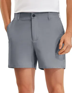 PULI Golf Shorts Men Relaxed Fit Stretch Dress Lightweight Casual Waterproof Travel Quick Dry Summer Shorts 5 Inch Inseam