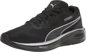 PUMA Men's Aviator Winter Running Shoe, Black Silver, 10.5