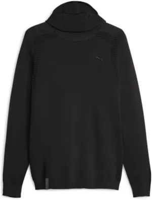 PUMA Mens Pumatech Knitted Scuba Hoodie Athletic Outerwear Casual Hoodie Comfort Technology - Black - Size L