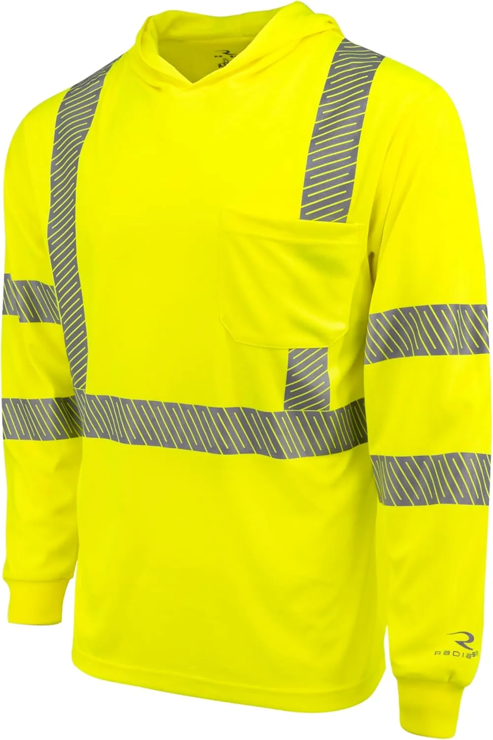 Radians Standard Safety Shirt, Hi-Vis Green