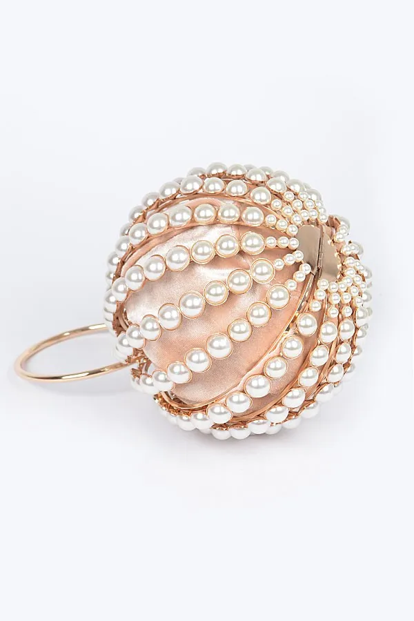 Radiant Pink Pearl Ball Handbag