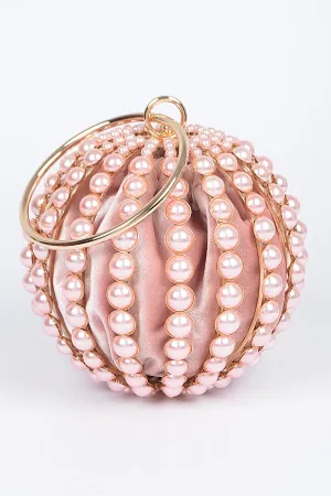 Radiant Pink Pearl Ball Handbag