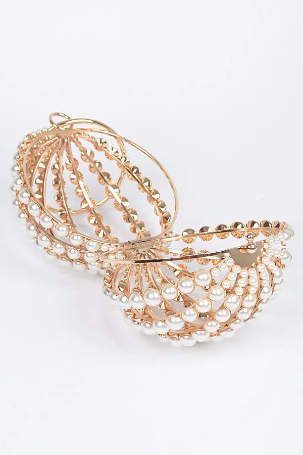 Radiant Pink Pearl Ball Handbag