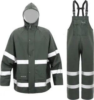 Rain Suit For Men & Women Waterproof Heavy Duty Rain Gear Outdoor All-Sport Work Fishing Jacket & Trouser Breathable Anti-Storm Raincoats