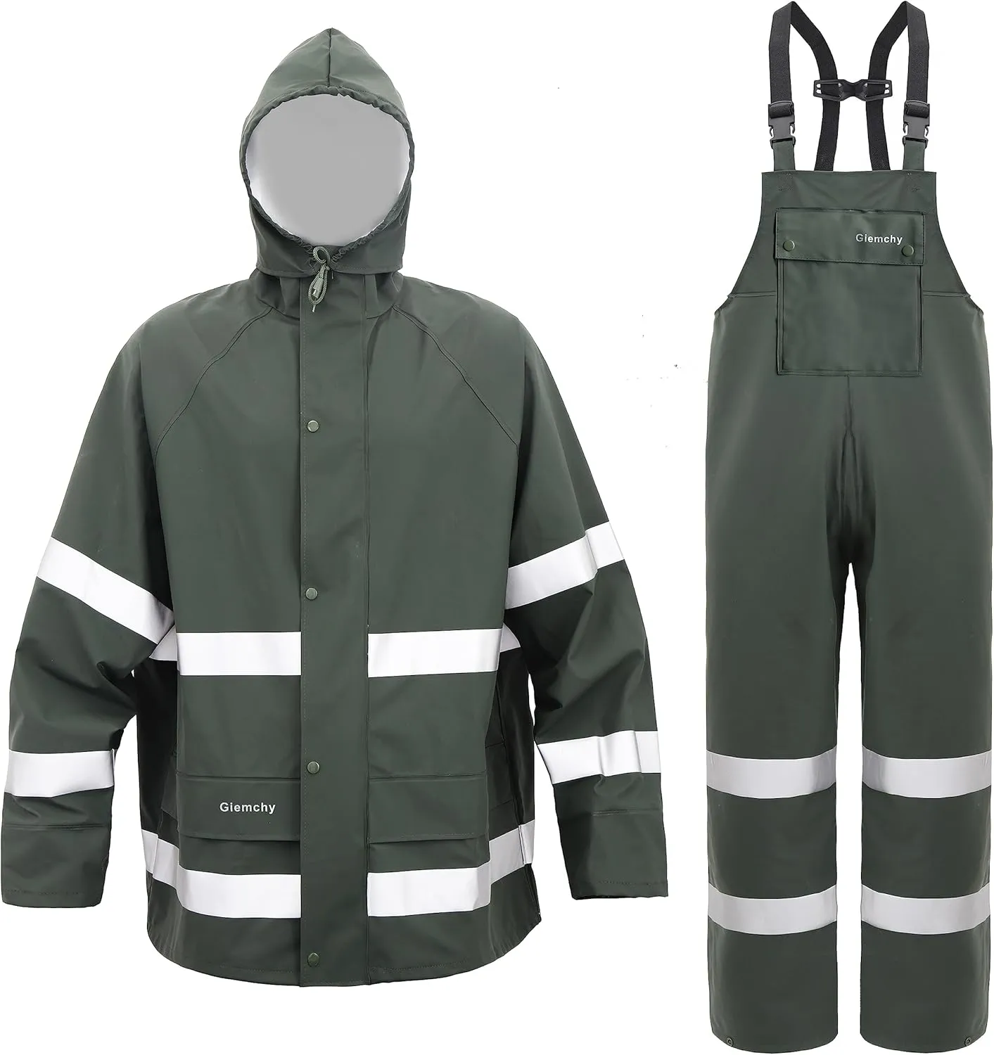 Rain Suit For Men & Women Waterproof Heavy Duty Rain Gear Outdoor All-Sport Work Fishing Jacket & Trouser Breathable Anti-Storm Raincoats