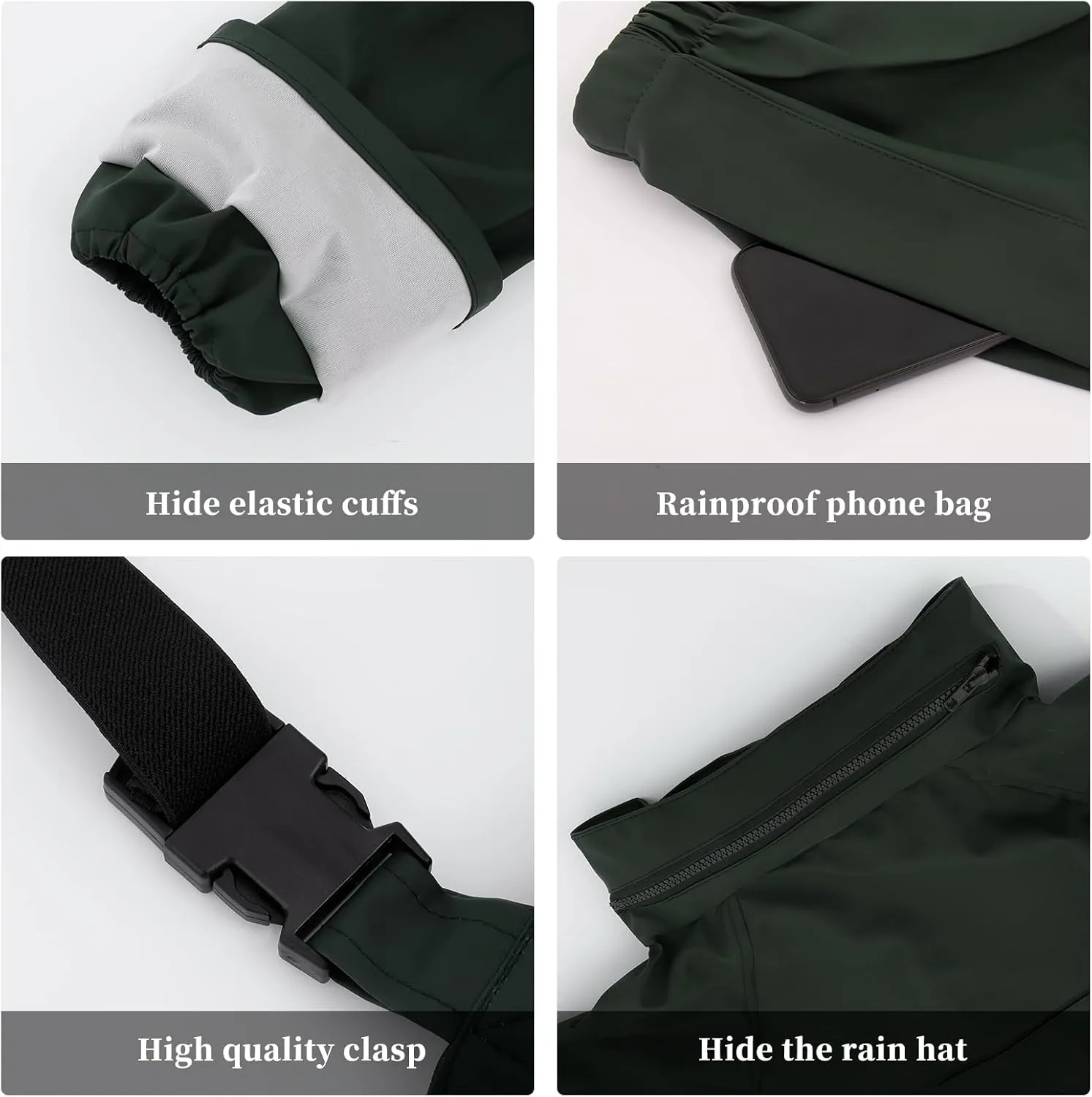 Rain Suit For Men & Women Waterproof Heavy Duty Rain Gear Outdoor Work Fishing Jacket & Trouser Breathable Raincoats