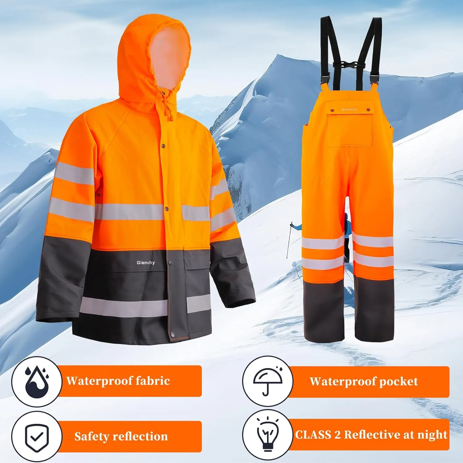 Rain Suit For Men & Women Waterproof Heavy Duty Rain Gear Outdoor Work Fishing Jacket & Trouser Breathable Raincoats