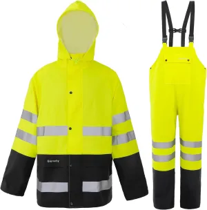 Rain Suit For Men & Women Waterproof Heavy Duty Rain Gear Outdoor Work Fishing Jacket & Trouser Breathable Raincoats