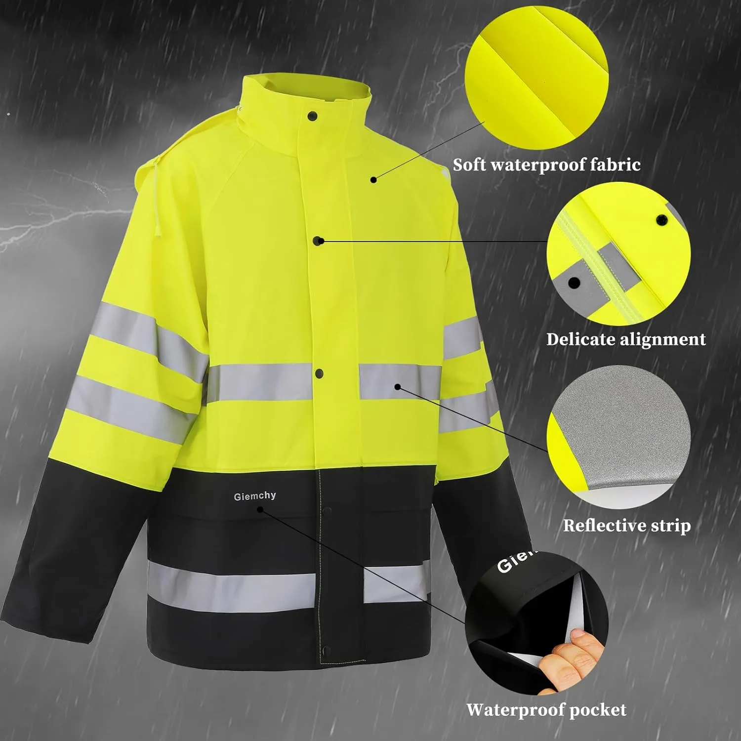 Rain Suit For Men & Women Waterproof Heavy Duty Rain Gear Outdoor Work Fishing Jacket & Trouser Breathable Raincoats