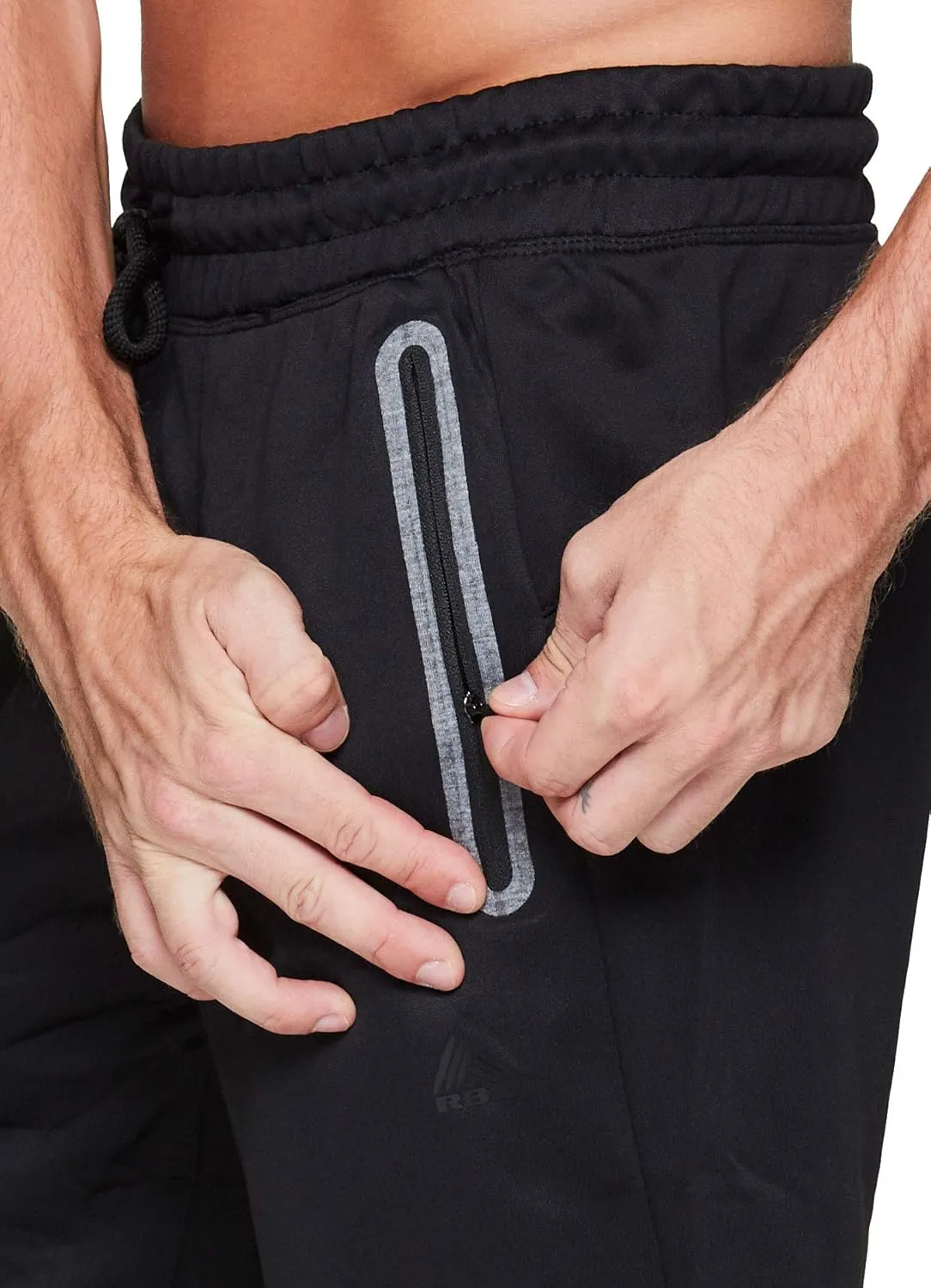 RBX Active Men's Athletic Performance Quick Dry Breathable Tapered Jogger Sweatpant with Pockets