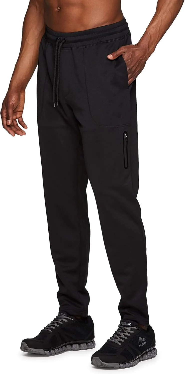 RBX Active Men's Athletic Performance Quick Dry Breathable Tapered Jogger Sweatpant with Pockets