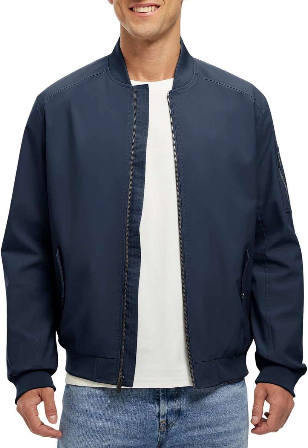 Rdruko Men's Lightweight Bomber Jacket Causal Fashion Stylish Windbreaker Light Jacket
