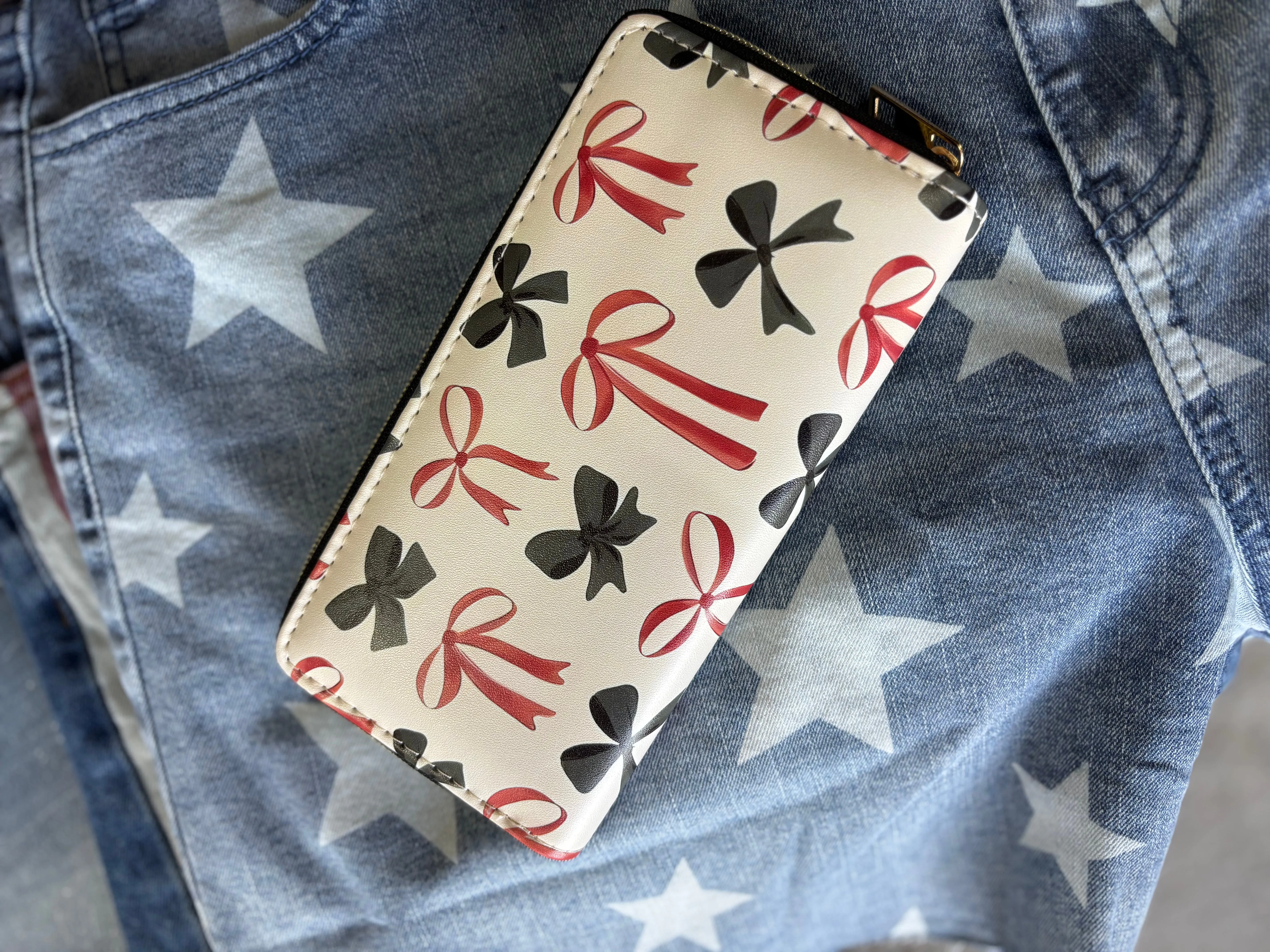Red and Black Bow Wallet