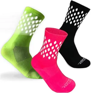 Reflective Socks - High Visibility Cycling and Running Socks for Night Runners, Bikers, and Outdoor Athletes