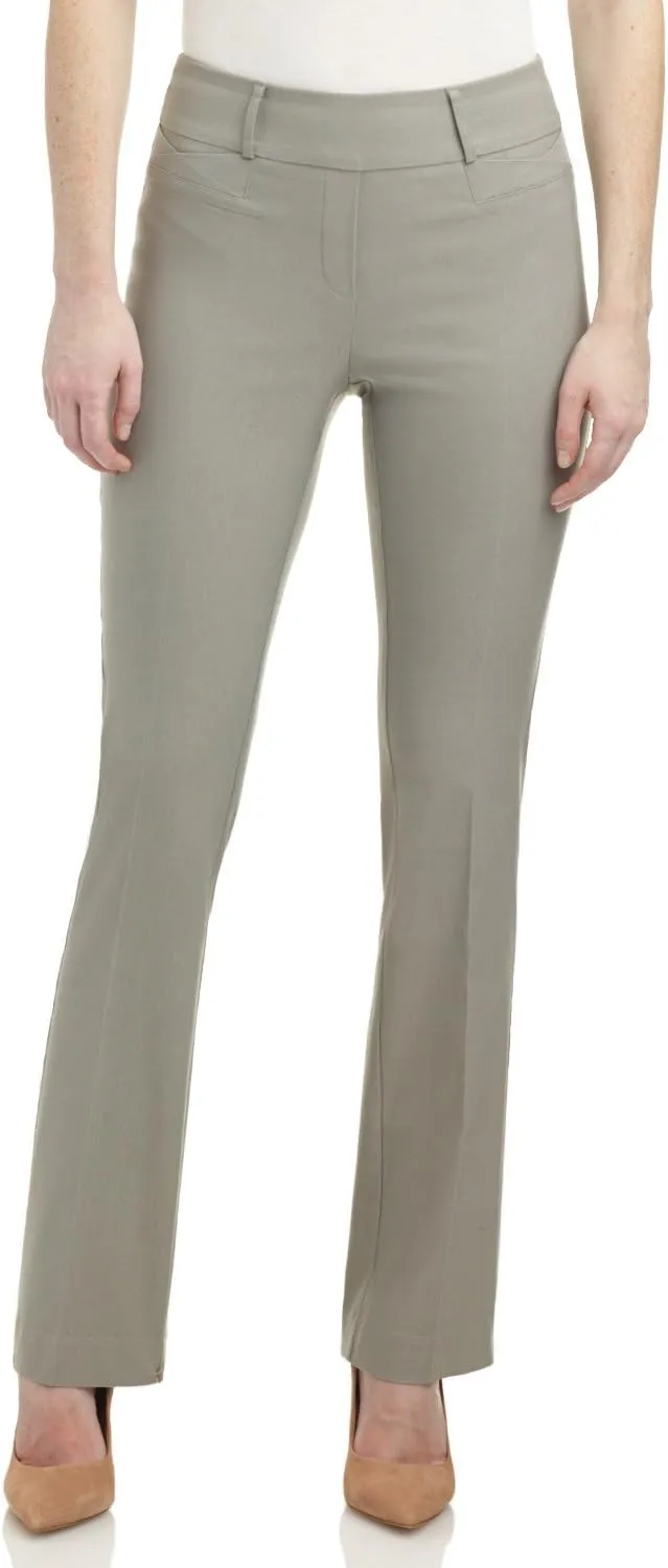 Rekucci Womens Ease into Comfort Fit Barely Bootcut Business Casual Stretch Pants in Regular/Tall/Petite fit