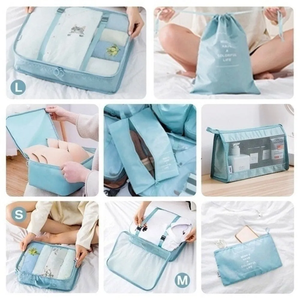 Rephrased Title: 
Set of 8 Waterproof Bags for Organizing and Storage