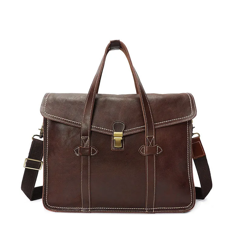 Retro Men Tote Bag Full Grain leather Men Messenger Bag Men Shoulder Bag
