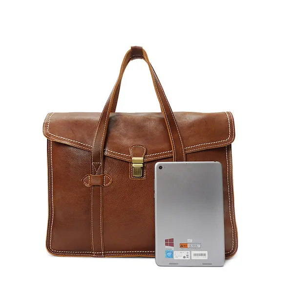Retro Men Tote Bag Full Grain leather Men Messenger Bag Men Shoulder Bag