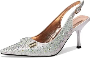 Rhinestone Womens Sandals Dressy Strappy Wide Sandalias Comfortable Summer Dress Pointed Toe High Heels Ladies Fashion Elegantes 3 Inch Stiletto Pumps