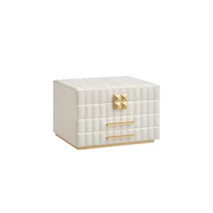 Rootz Jewelry Box - Organiser - Storage Case - PU Leather - Stylish Design - 21.5cm x 24cm x 15.8cm