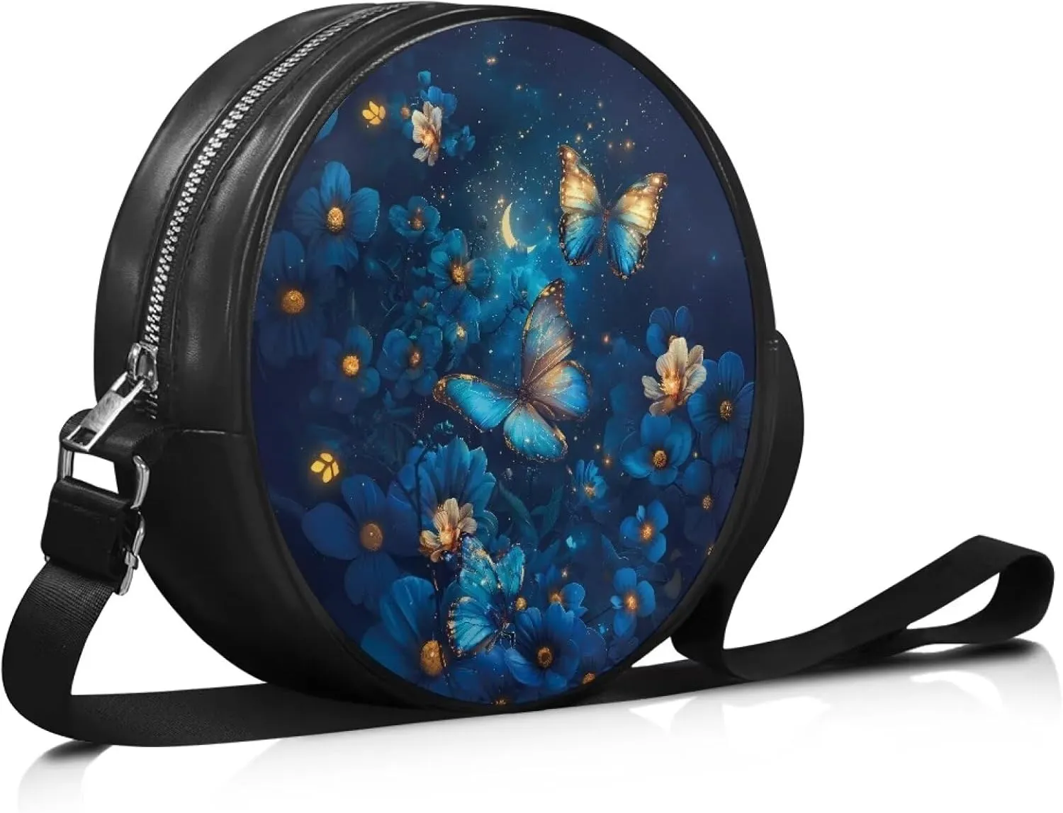 Round Crossbody Shoulder Bag Circle Purse Handbags for Women Teen Girls Small Fashion Clutch Purse Wallet