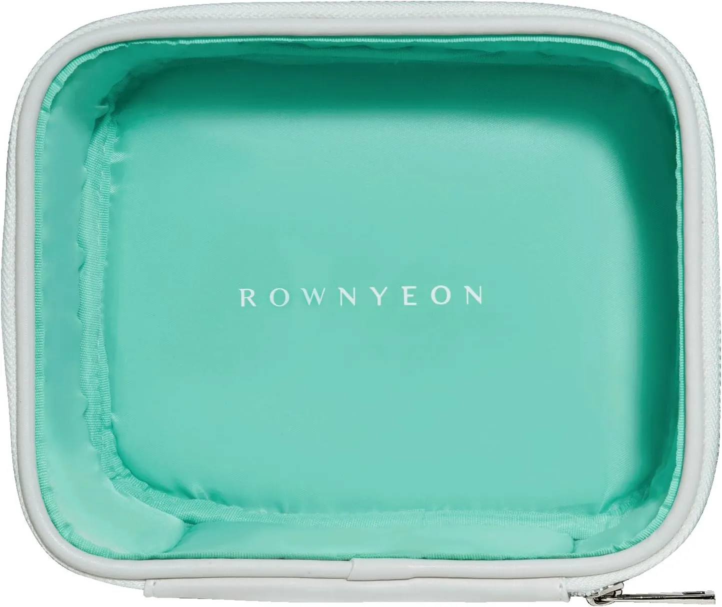 ROWNYEON Waterproof Clear Makeup Case for Travel,Portable Toiletry Bag Train Case Transparent Bag for Women Girls,Carry On Cosmetics Organizer with Zipper Handle (White)