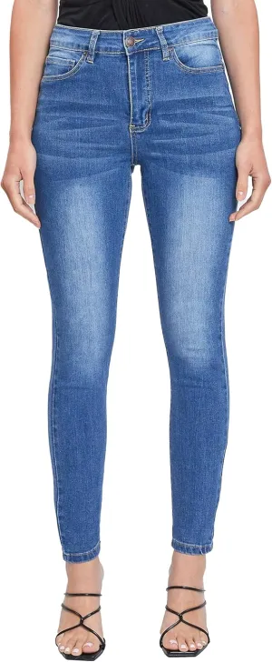 Royalty For Me Womens YMI Jeans Women's High Rise Skinny Jeans with Adjustable Back