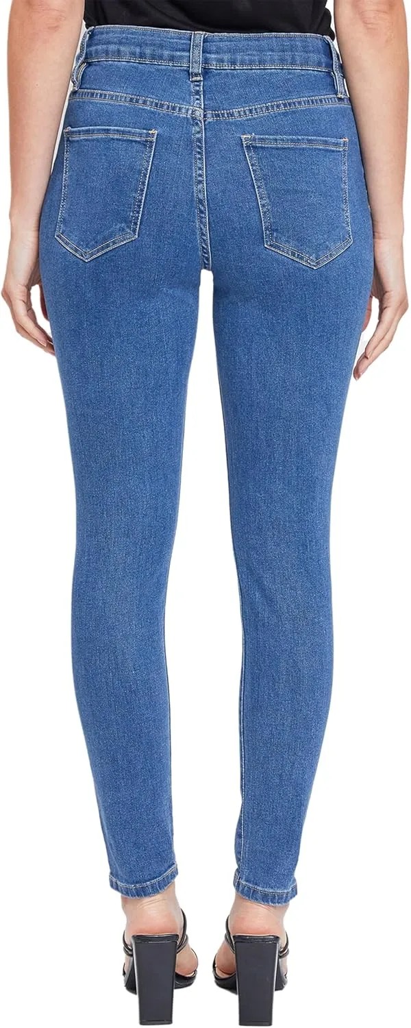 Royalty For Me Womens YMI Jeans Women's High Rise Skinny Jeans with Adjustable Back