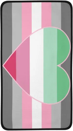 Rqwaaed Demigirl Abro-Pride Flag LGBTQ Ultra-Soft Coral Velvet Towel Comfortably Cares for Your Skin
