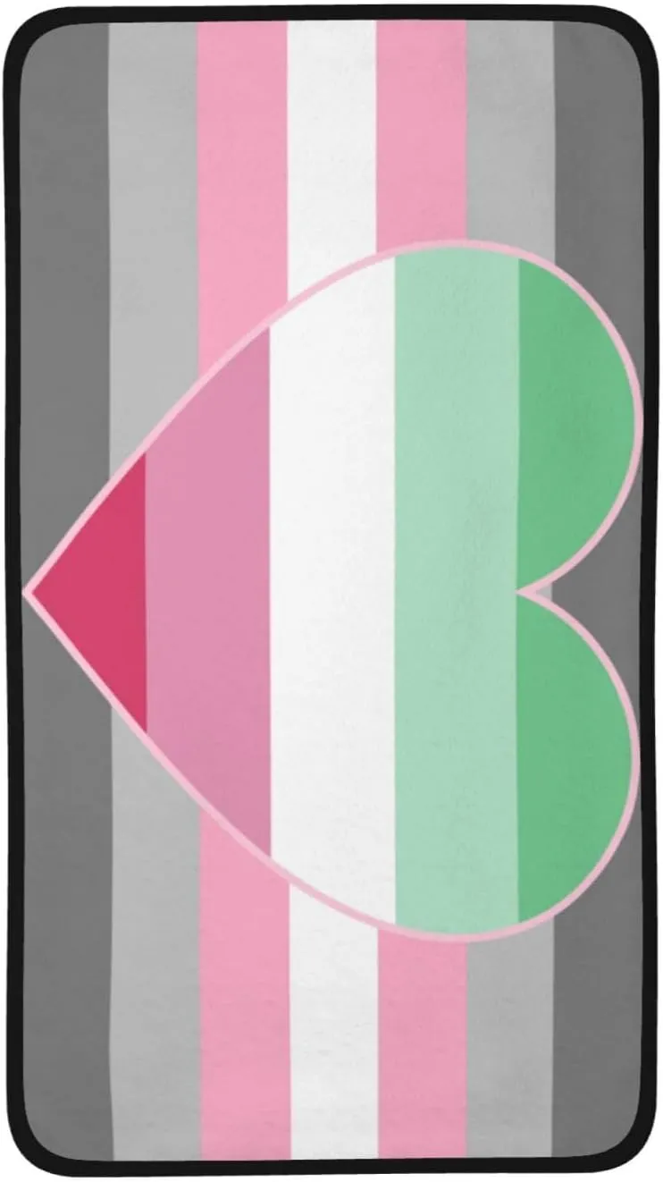 Rqwaaed Demigirl Abro-Pride Flag LGBTQ Ultra-Soft Coral Velvet Towel Comfortably Cares for Your Skin
