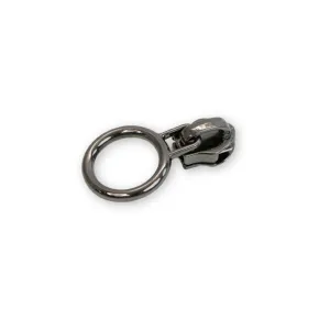 Sallie Tomato - Circle Zipper Pulls - Gunmetal (4 ct)