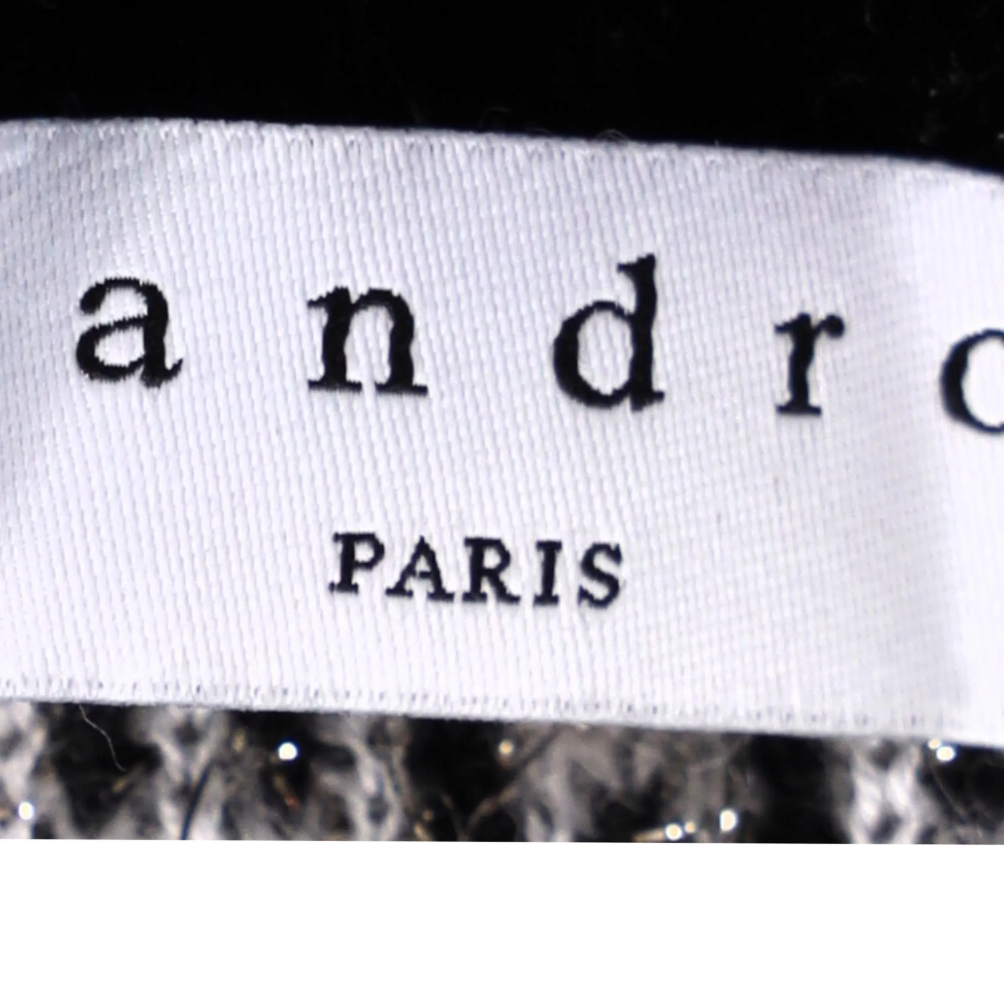 Sandro Jazz Metallic Jacquard Knit Mini Skirt in Black Wool