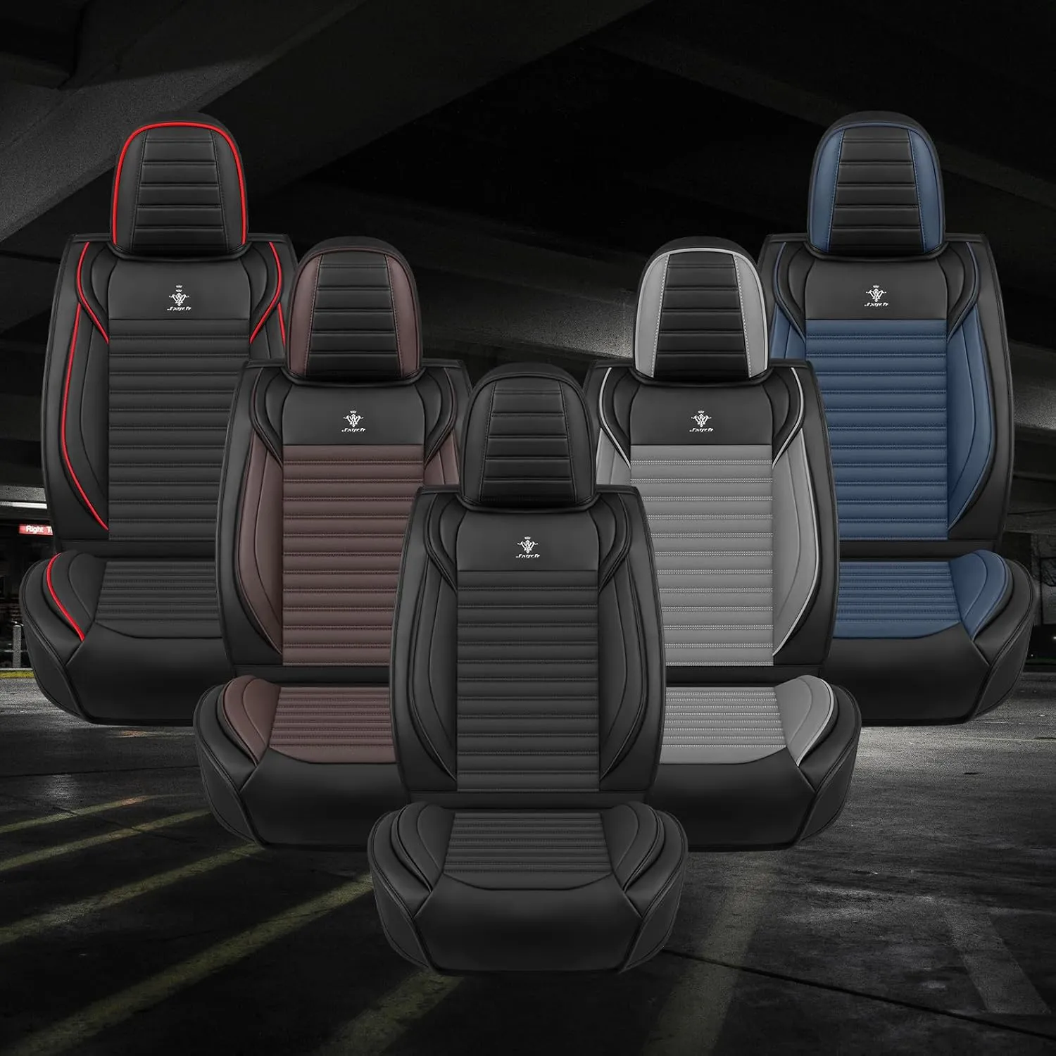 Seat Covers 5 Seats Custom Fit for Buick Regal 2011-2017, Standard Waterproof Car Seat Cover, Breathable and Comfortable Leather Cushion Cover, Auto Interior Accessories (Black)