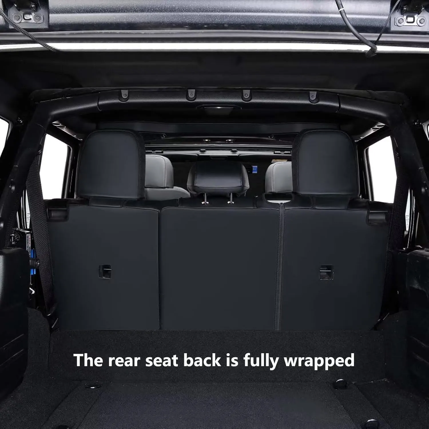 Seat Covers Custom Fit for Jeep Wrangler 4 Door Sahara Rubicon Willys Willys Sport Sport S Freedom Trims 2018-2024 Faux Leather Seat Covers with Armrest Cover