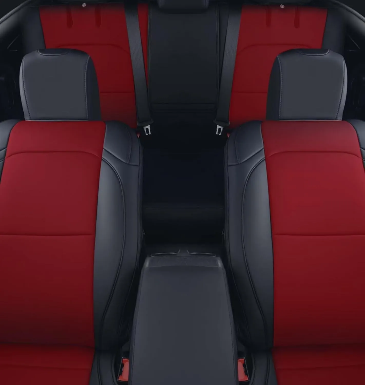 Seat Covers Custom Fit for Jeep Wrangler 4 Door Sahara Rubicon Willys Willys Sport Sport S Freedom Trims 2018-2024 Faux Leather Seat Covers with Armrest Cover