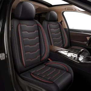 Seat Covers Fit for Hyundai Kona 2018-2024 2025: Leather SUV Seat Covers Car Automotive Seat Protectors (Full Set 5 Seats, Redline)