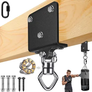 SELEWARE Punching Bag Hanger with Bearings Heavy Bag Beam Mount Hardware 360° Swivel Boxing Bag Hanger I Beam Heavy Bag Hanger Beam Mount Hooks for Hanging Heavy Punching Bag Sandbag 1000 LB Capacity