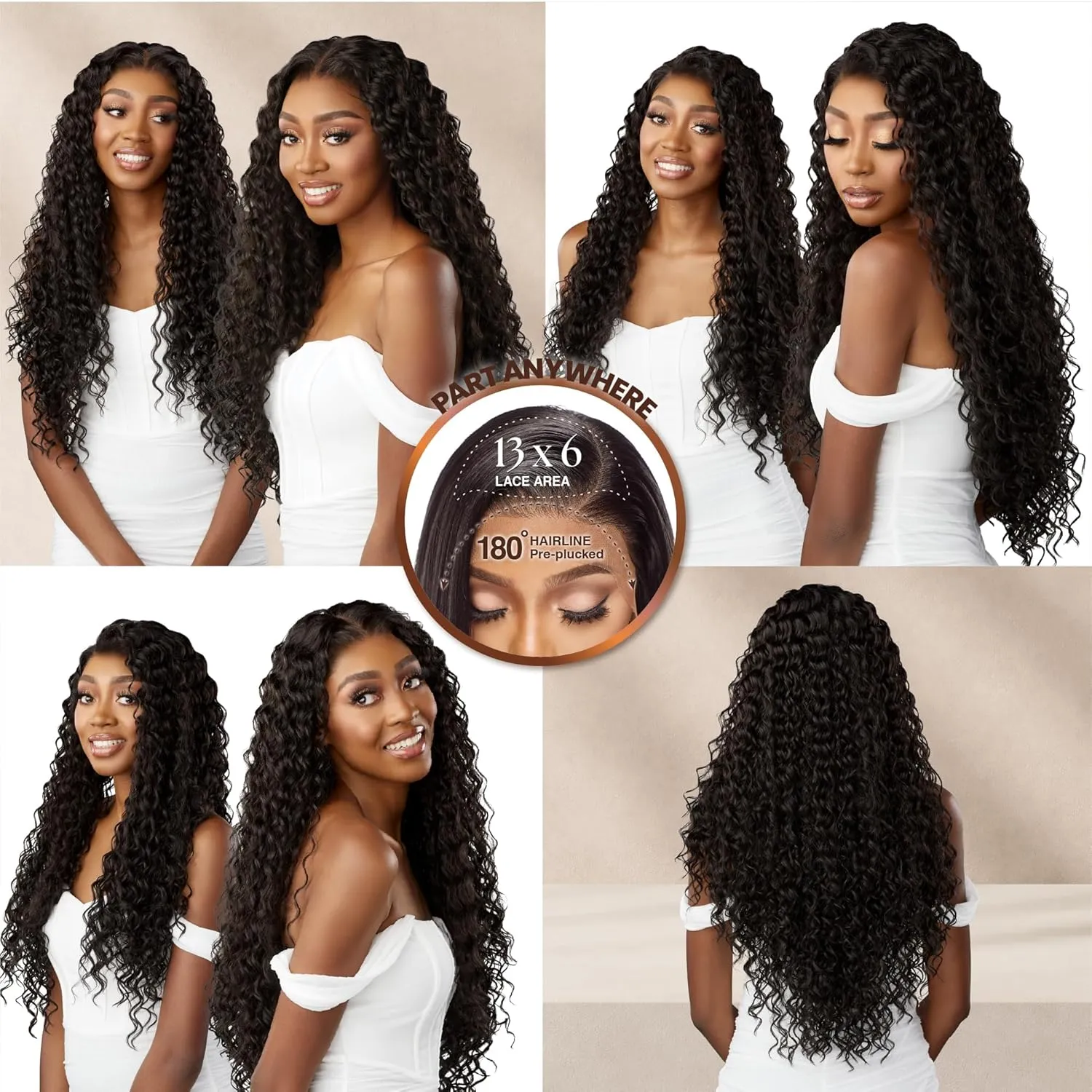 Sensationnel Bare Lace 13X6 Wigs - Unit 5 Lacefrontal Glueless Synthetic 180 Degree Preplucked Hairline (BALAYAGEGOLD)