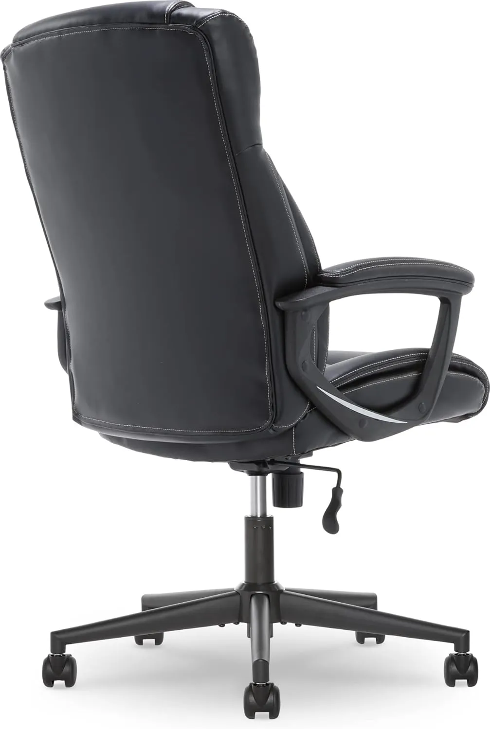 Serta Connor Executive Office, Ergonomic Computer Chair with Layered Body Pillows, Contoured Lumbar, Adjustable Seat Height, Bonded Leather, Black