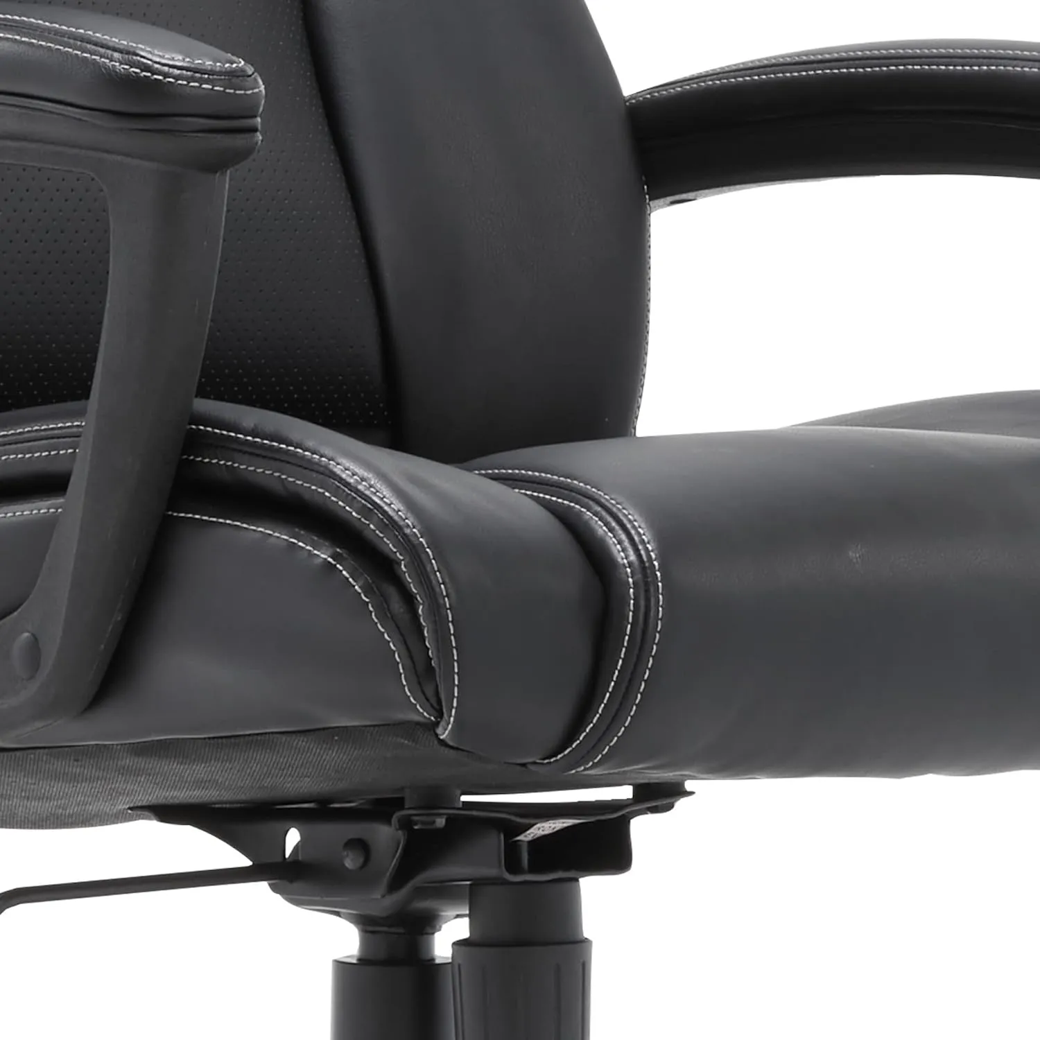Serta Connor Executive Office, Ergonomic Computer Chair with Layered Body Pillows, Contoured Lumbar, Adjustable Seat Height, Bonded Leather, Black