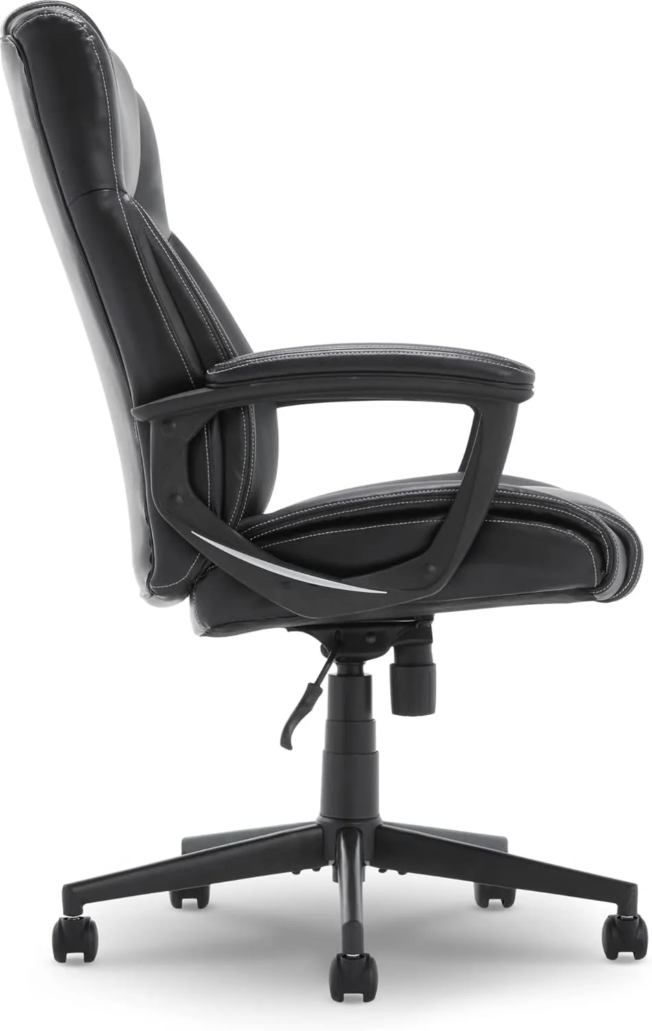 Serta Connor Executive Office, Ergonomic Computer Chair with Layered Body Pillows, Contoured Lumbar, Adjustable Seat Height, Bonded Leather, Black