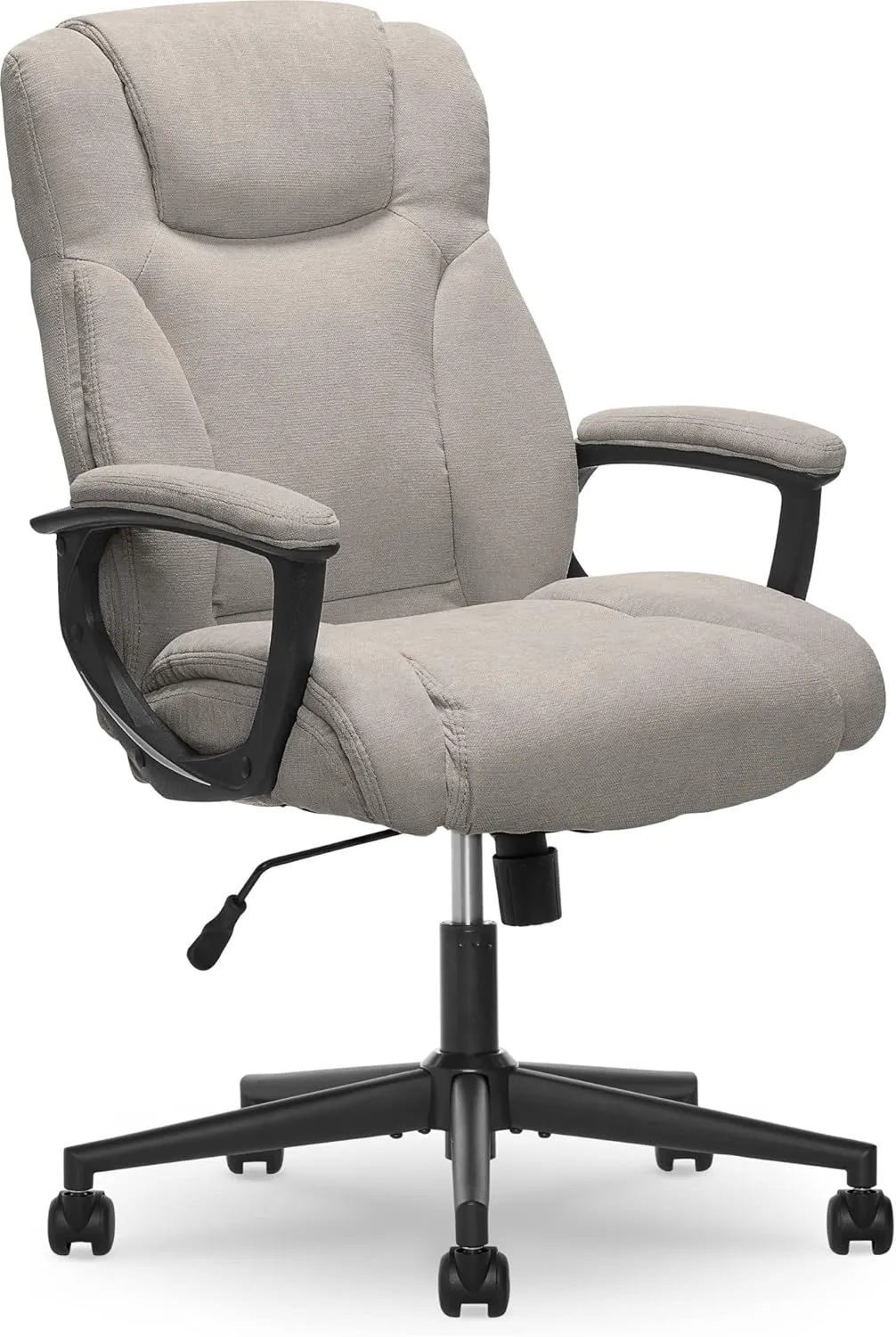 Serta Connor Executive Office, Ergonomic Computer Chair with Layered Body Pillows, Contoured Lumbar, Adjustable Seat Height, Microfiber, Gray