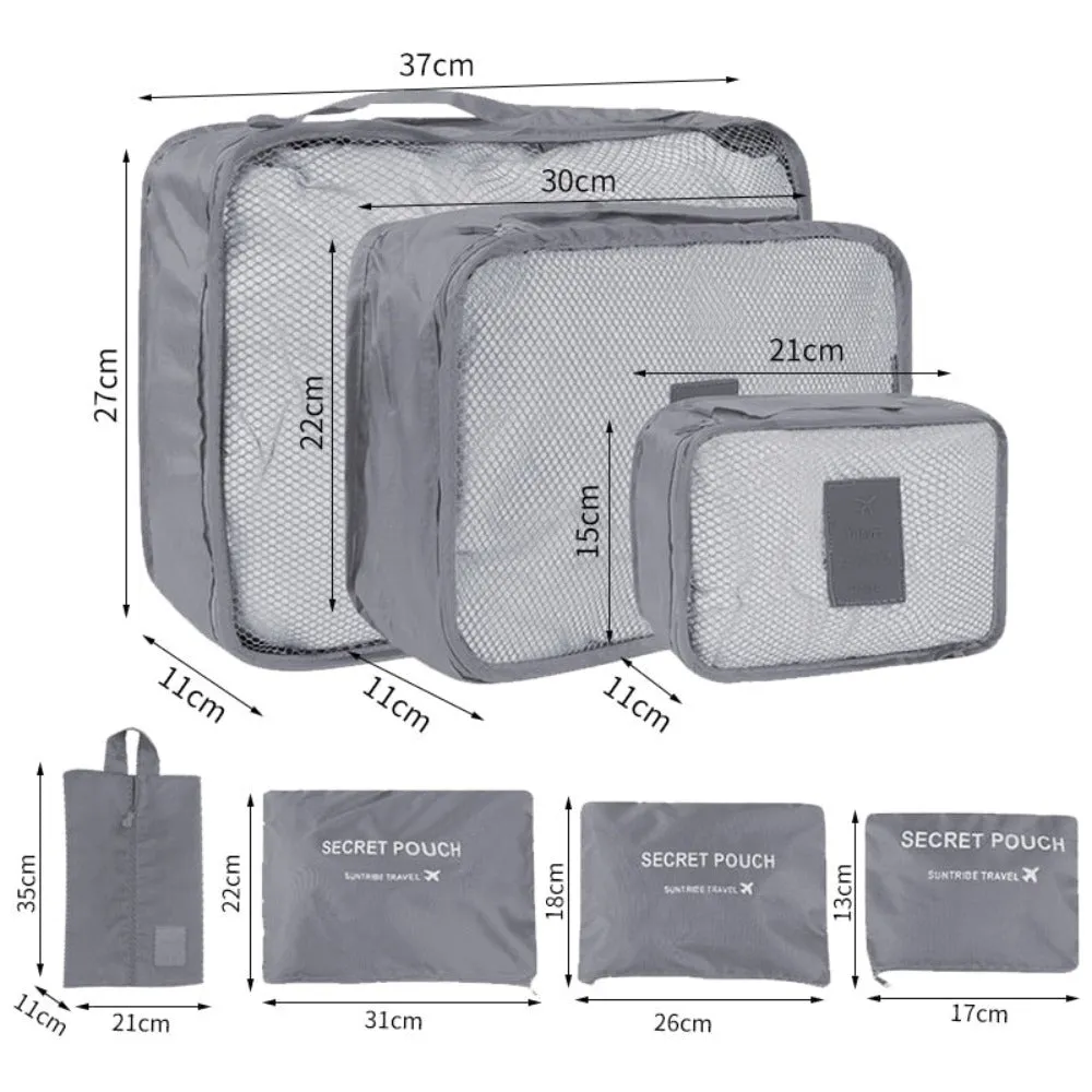 Set of 7 Luggage Packing Cubes