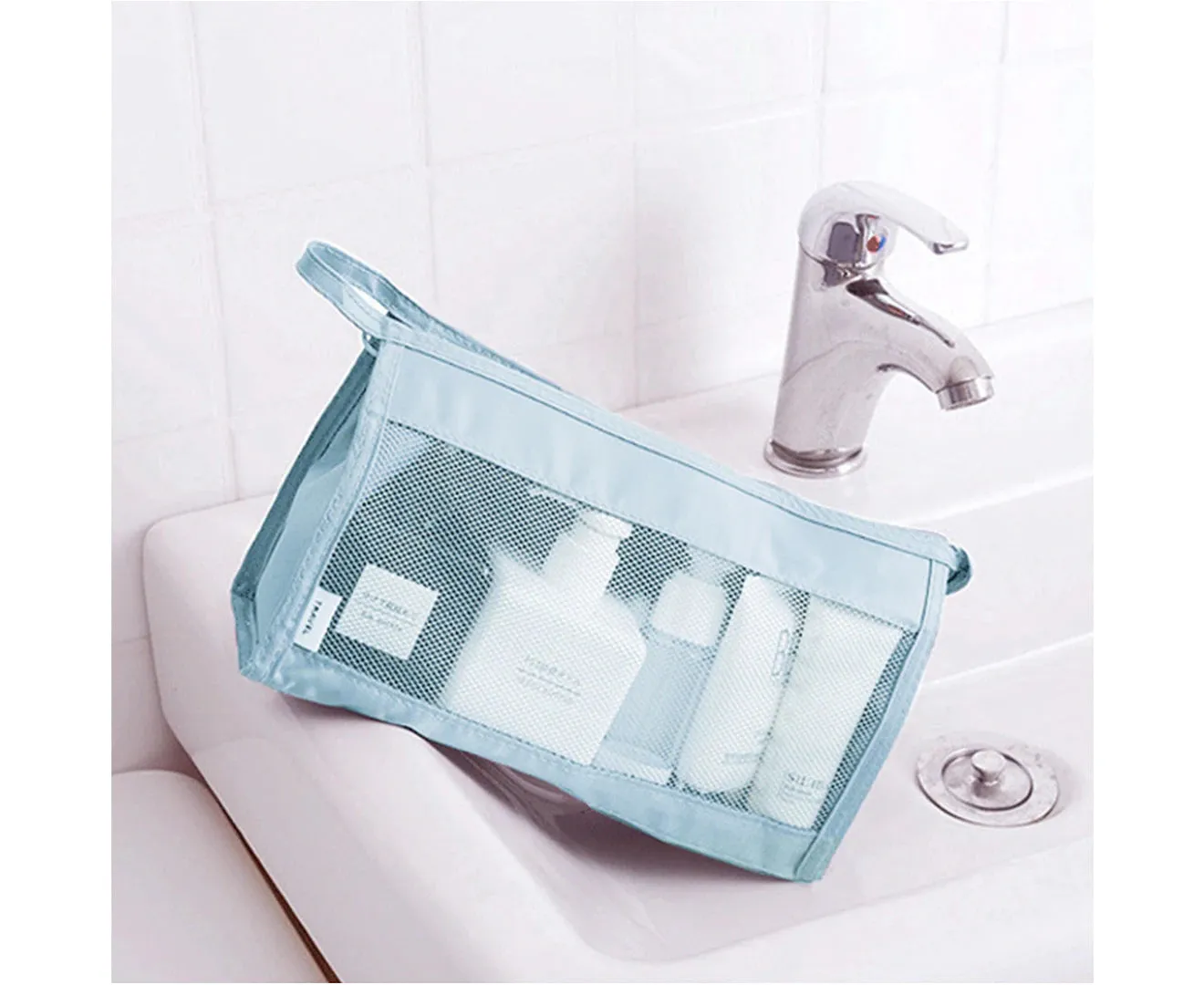 Set of 8Pcs Travel Luggage Packing Cubes Organizers-Light Blue