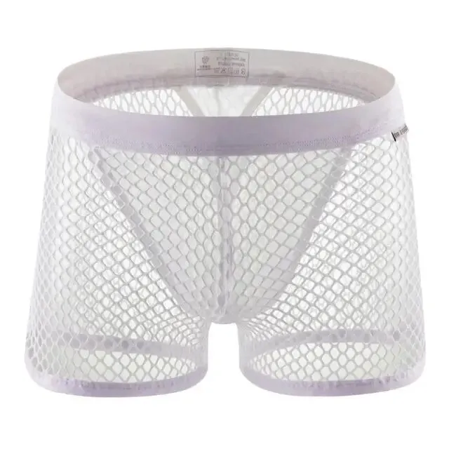 Sexy Mesh Transparent Boxers for Men Underwear