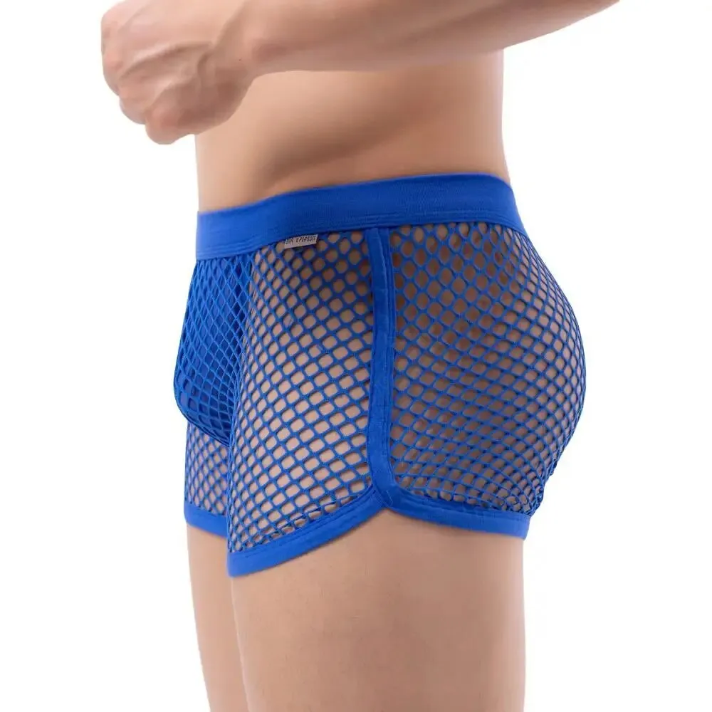 Sexy Mesh Transparent Boxers for Men Underwear