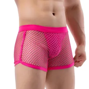 Sexy Mesh Transparent Boxers for Men Underwear