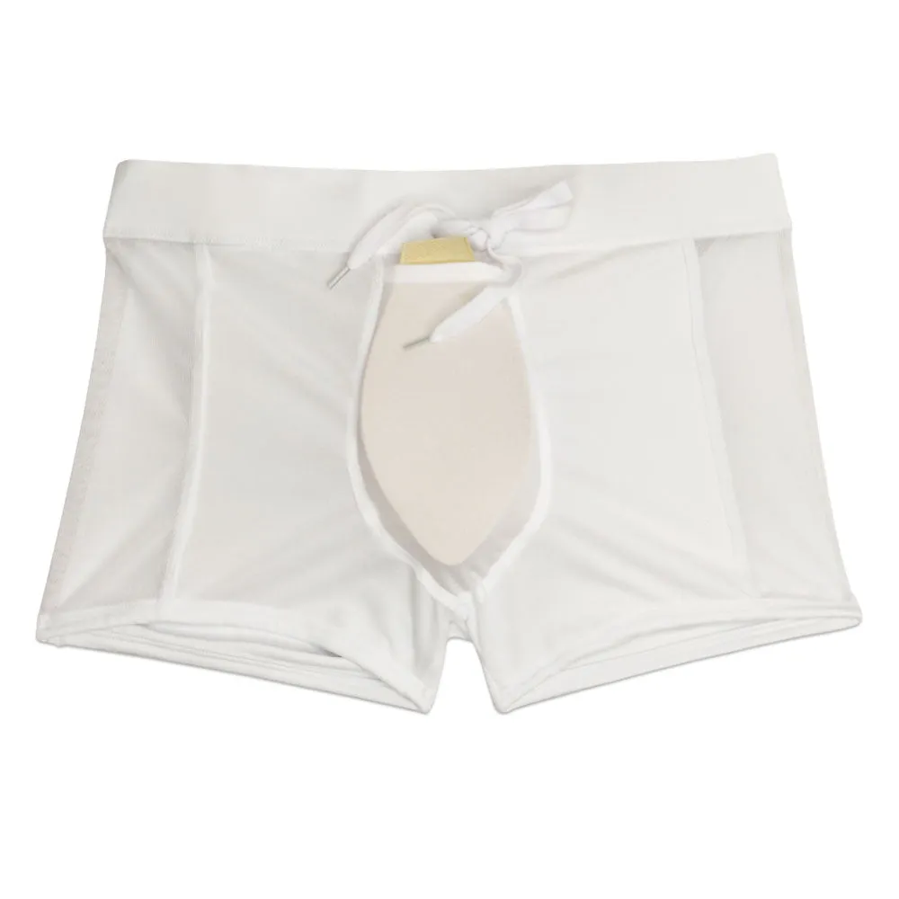 Sexy Mesh Transparent Swimwear Men Swim Trunks